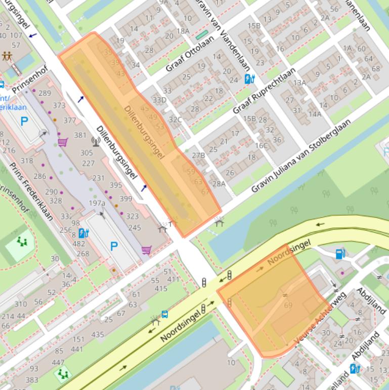 Kaart van postcodegebied 2263HW.