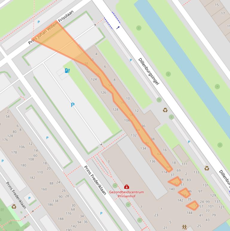 Kaart van postcodegebied 2263HZ.