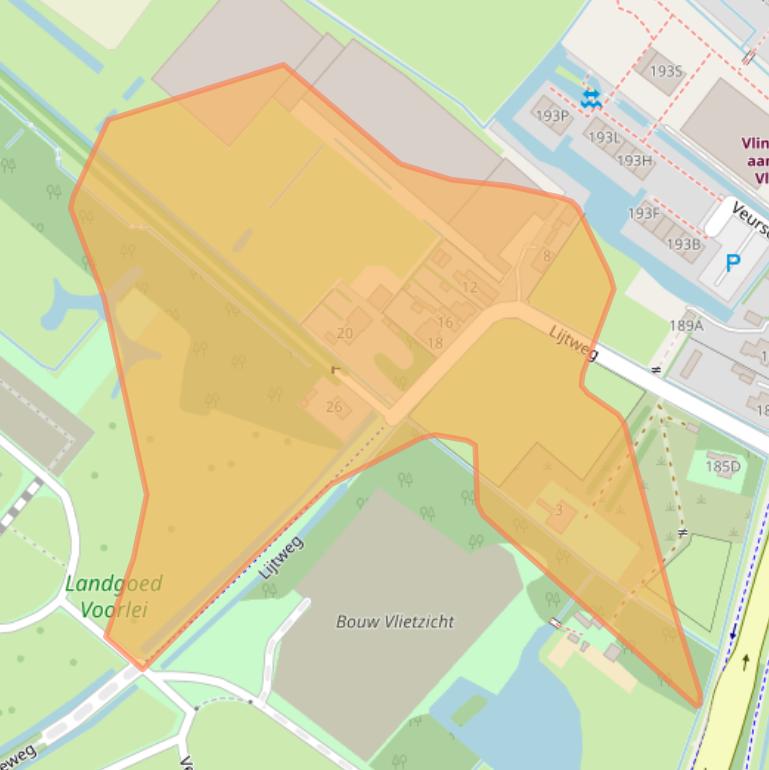 Kaart van postcodegebied 2263KC.