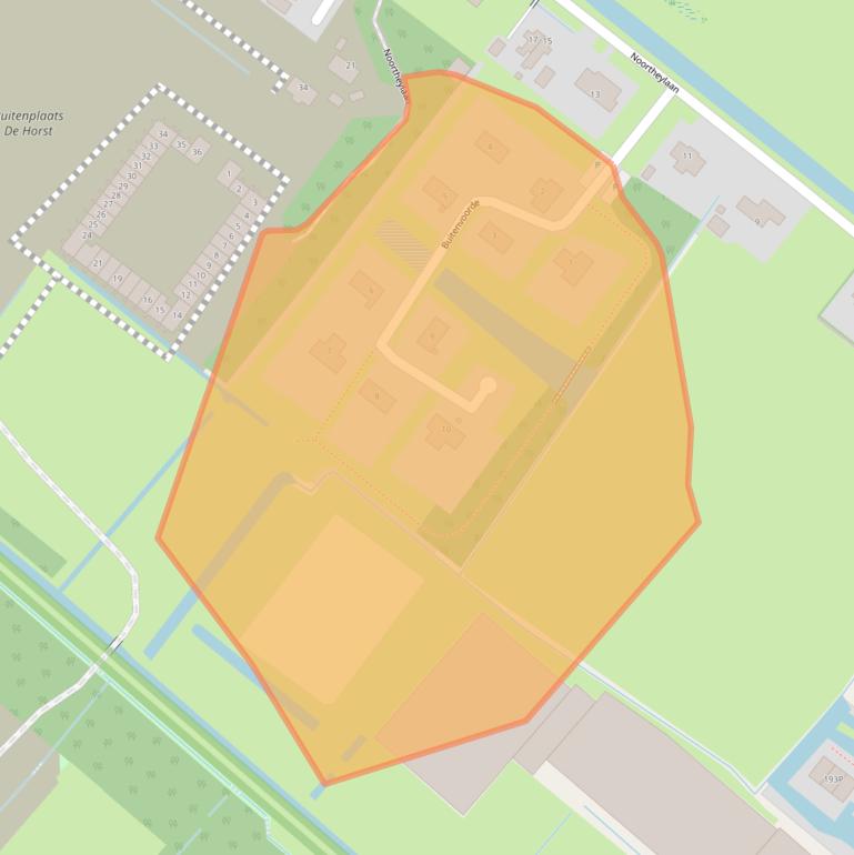 Kaart van postcodegebied 2263KE.