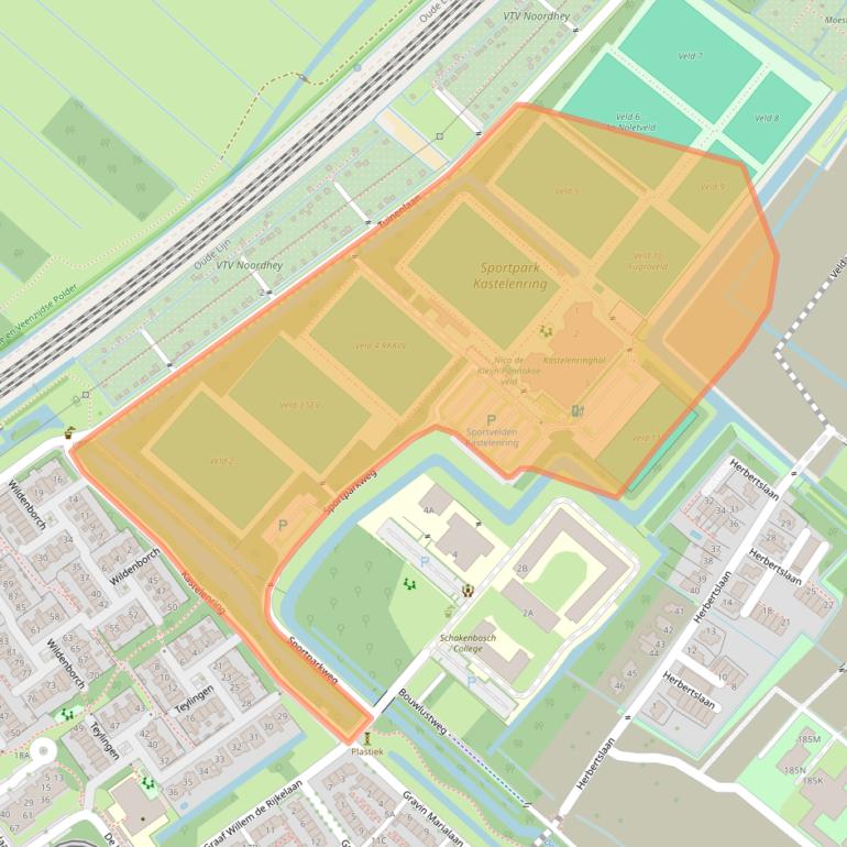 Kaart van postcodegebied 2263SX.