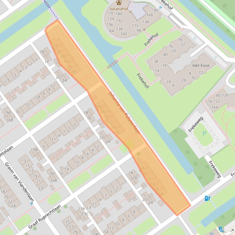 Kaart van postcodegebied 2263TB.