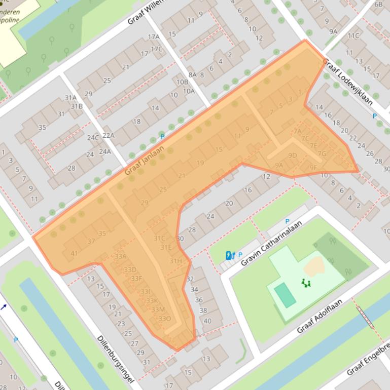 Kaart van postcodegebied 2263TL.