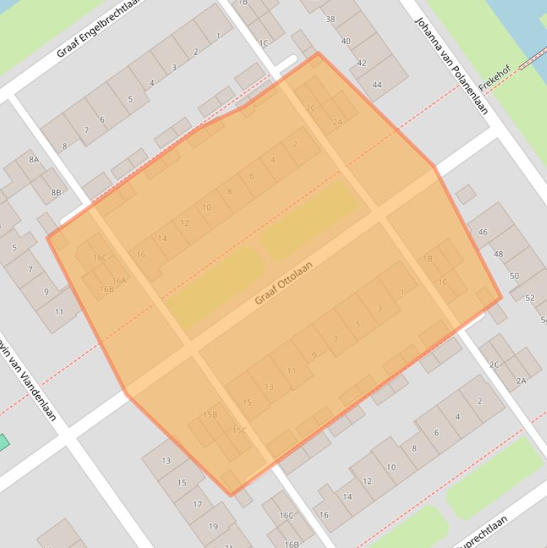 Kaart van postcodegebied 2263TV.