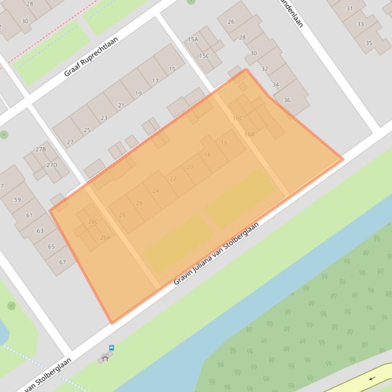 Kaart van postcodegebied 2263VA.