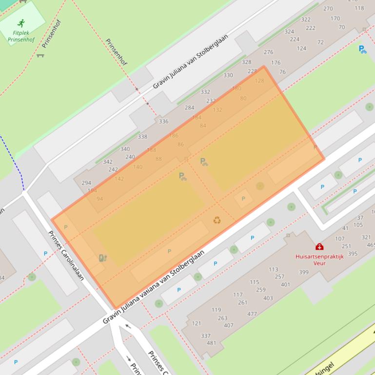 Kaart van postcodegebied 2263VP.