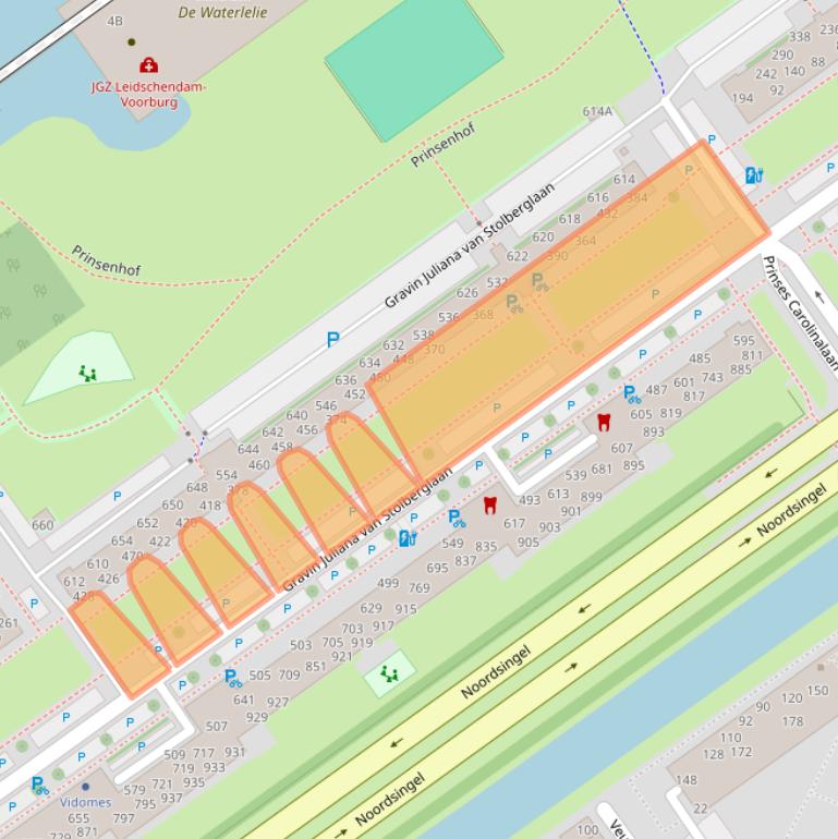 Kaart van postcodegebied 2263VS.