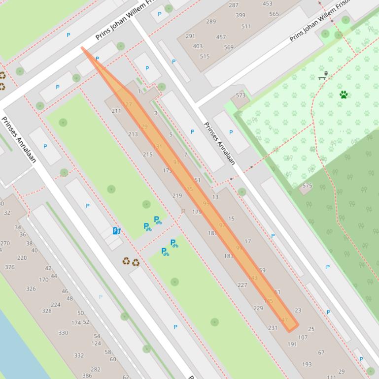 Kaart van postcodegebied 2263XB.