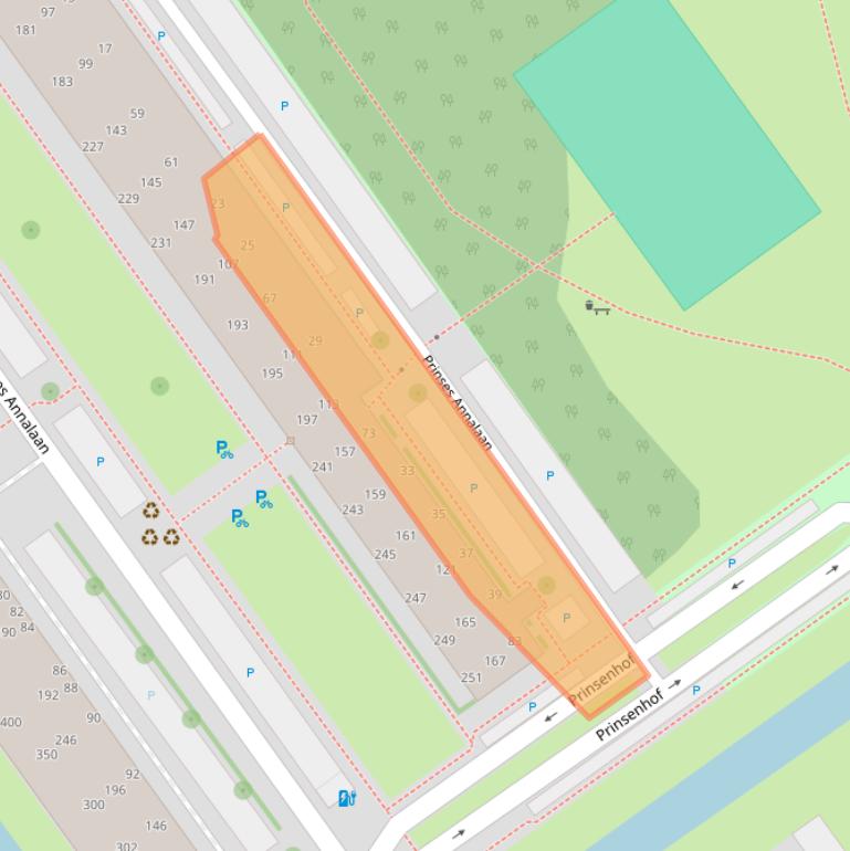 Kaart van postcodegebied 2263XD.