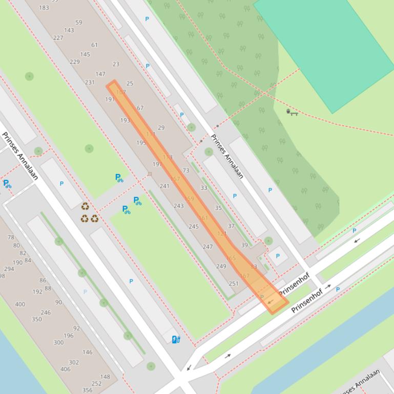 Kaart van postcodegebied 2263XE.