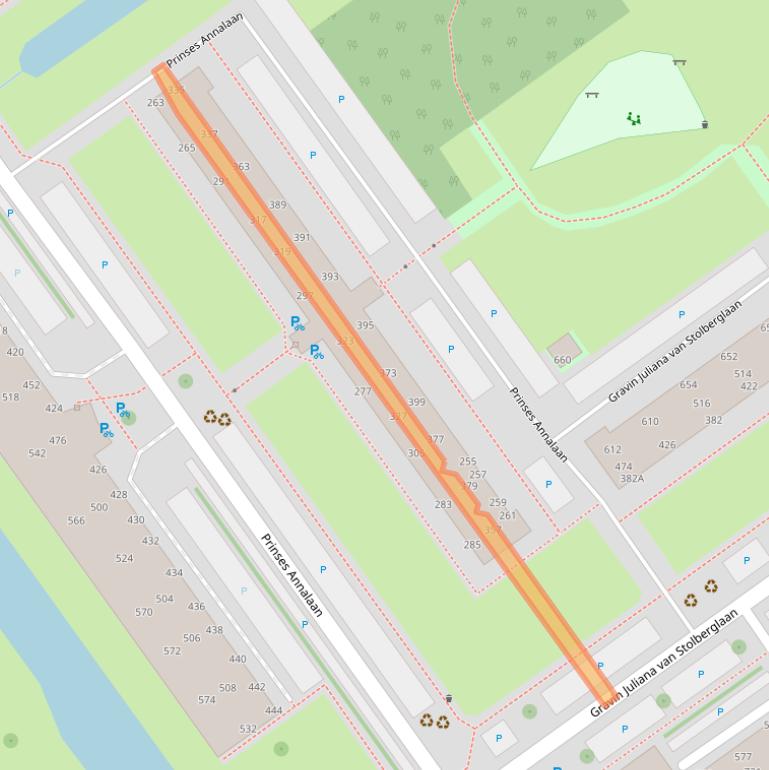 Kaart van postcodegebied 2263XJ.