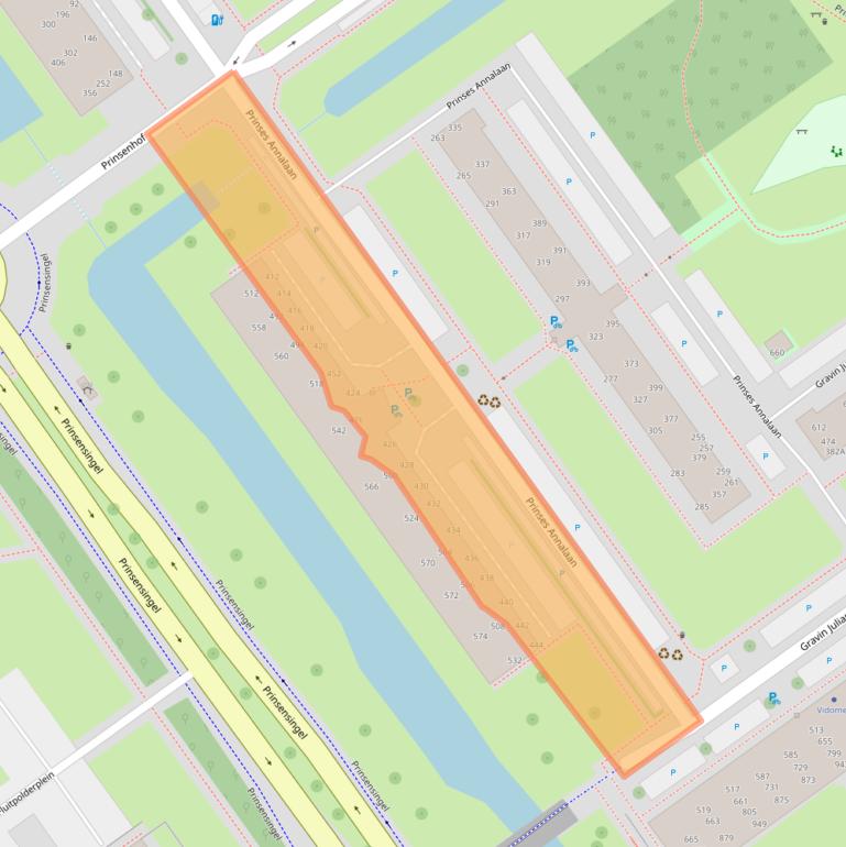 Kaart van postcodegebied 2263XW.