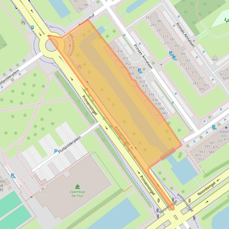 Kaart van postcodegebied 2263XZ.