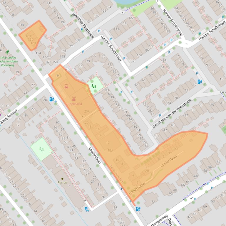 Kaart van postcodegebied 2264AA.