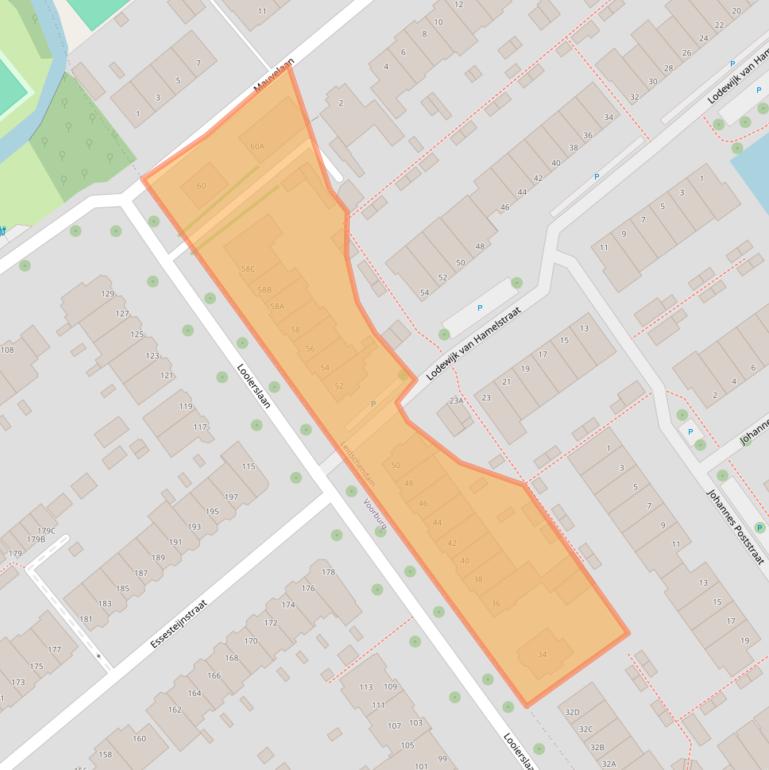 Kaart van postcodegebied 2264AB.