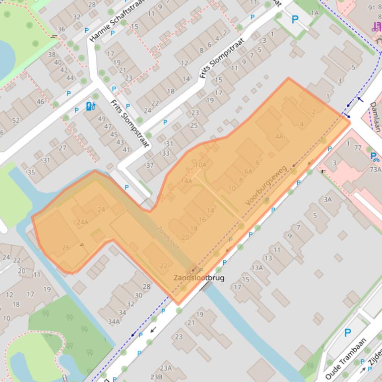 Kaart van postcodegebied 2264AE.