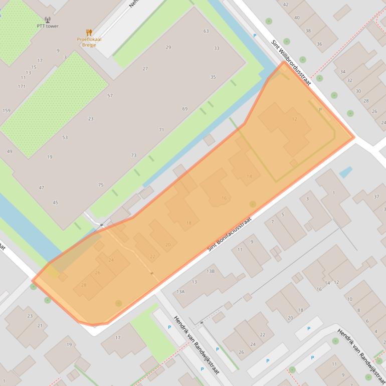 Kaart van postcodegebied 2264AM.