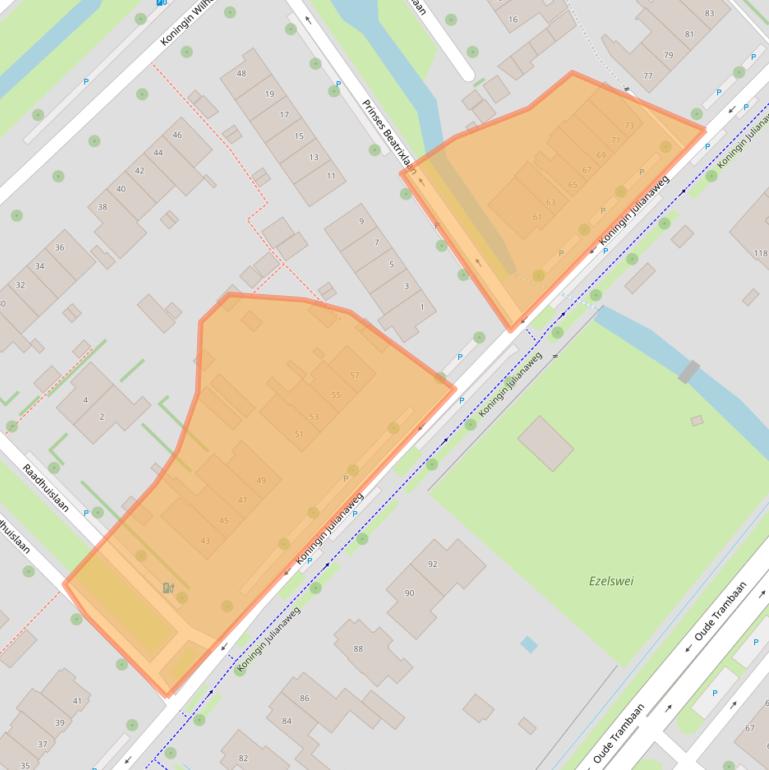 Kaart van postcodegebied 2264BB.