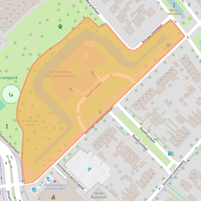 Kaart van postcodegebied 2264BP.