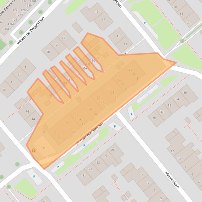 Kaart van postcodegebied 2264CK.