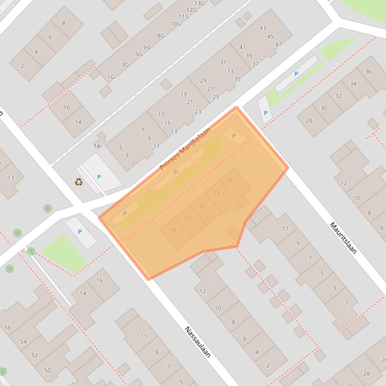 Kaart van postcodegebied 2264CM.