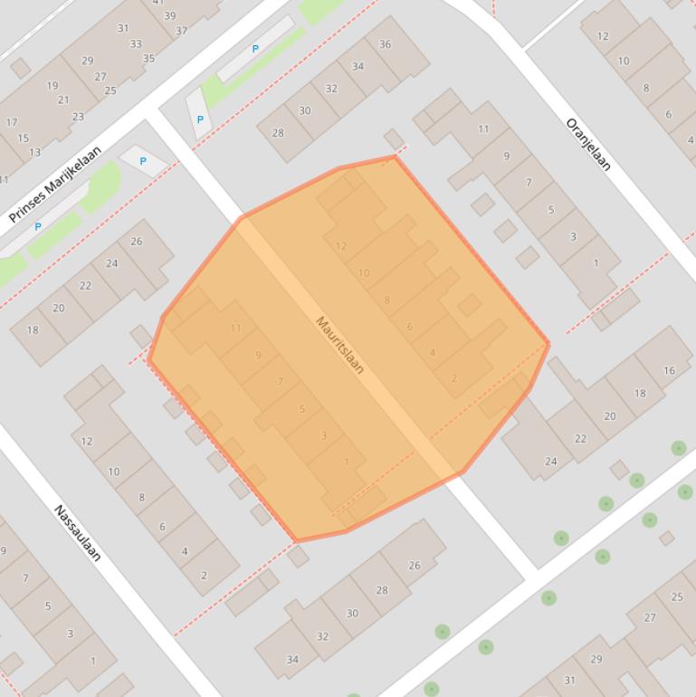 Kaart van postcodegebied 2264CT.