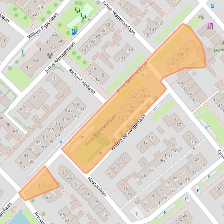 Kaart van postcodegebied 2264CX.