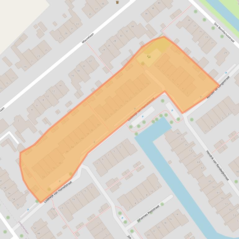 Kaart van postcodegebied 2264DB.