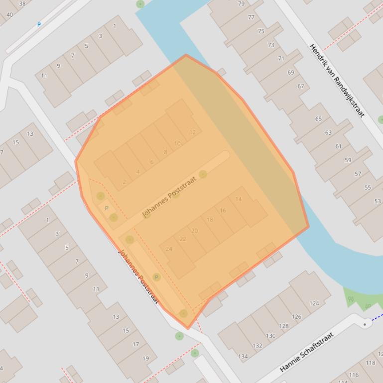 Kaart van postcodegebied 2264DC.