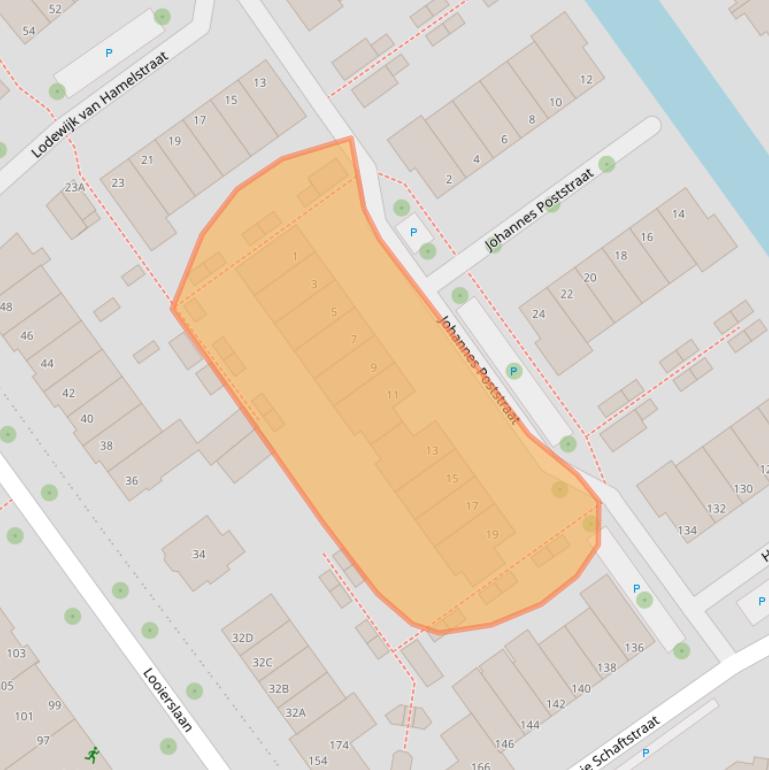 Kaart van postcodegebied 2264DD.