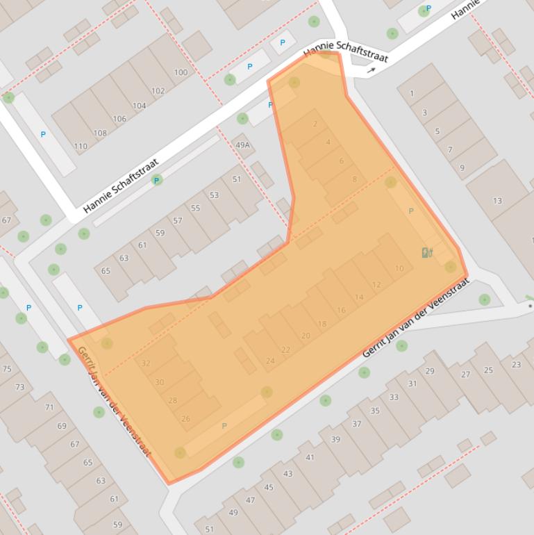 Kaart van postcodegebied 2264DR.