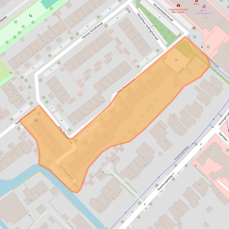Kaart van postcodegebied 2264DW.
