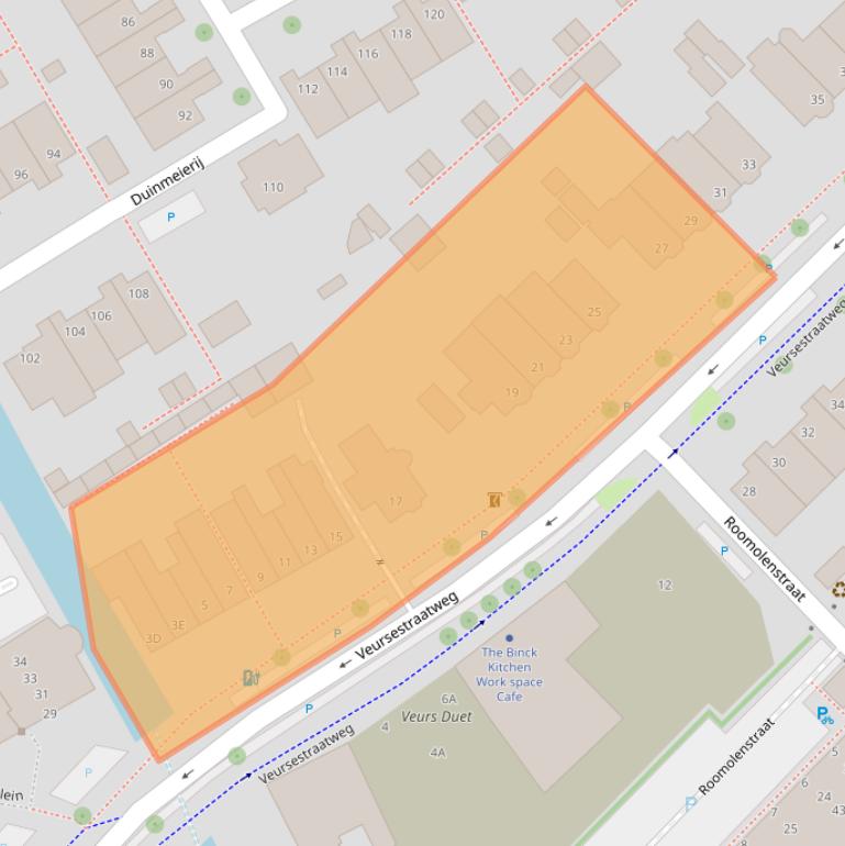 Kaart van postcodegebied 2264EA.