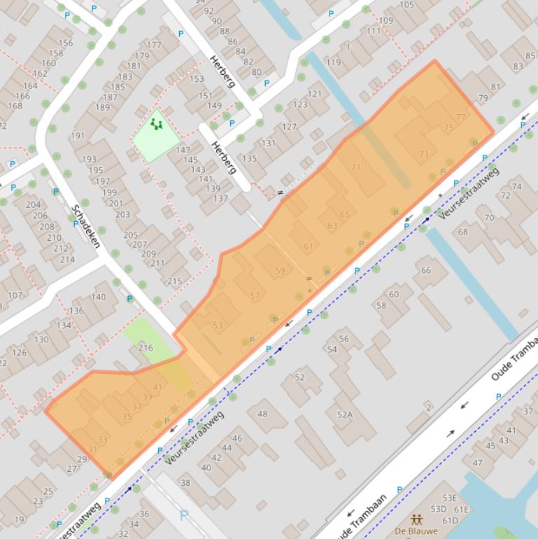 Kaart van postcodegebied 2264EB.