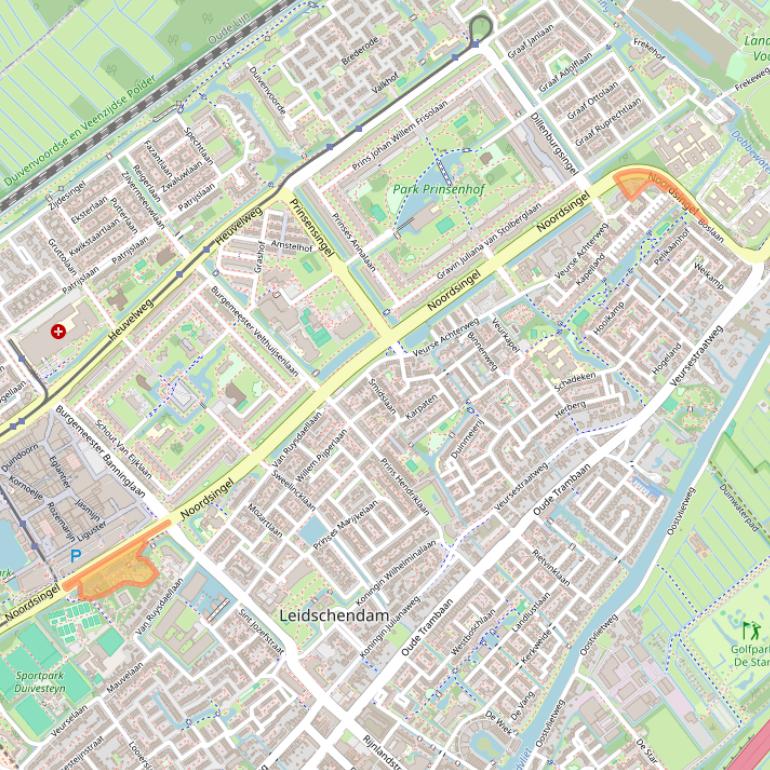 Kaart van postcodegebied 2264EK.