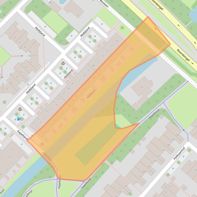 Kaart van postcodegebied 2264HT.
