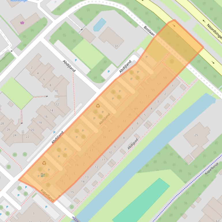 Kaart van postcodegebied 2264HV.