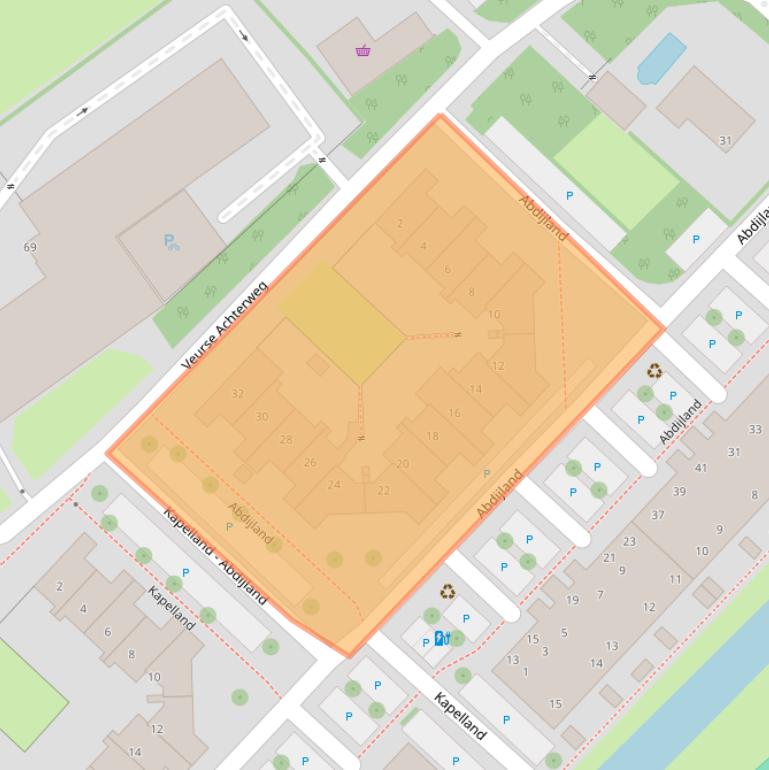 Kaart van postcodegebied 2264HW.