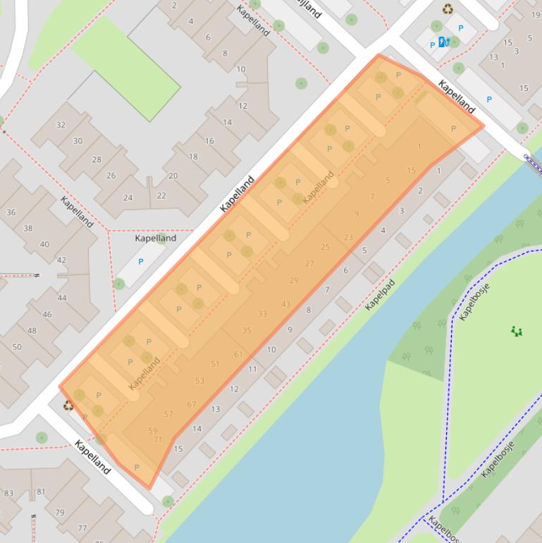 Kaart van postcodegebied 2264JA.