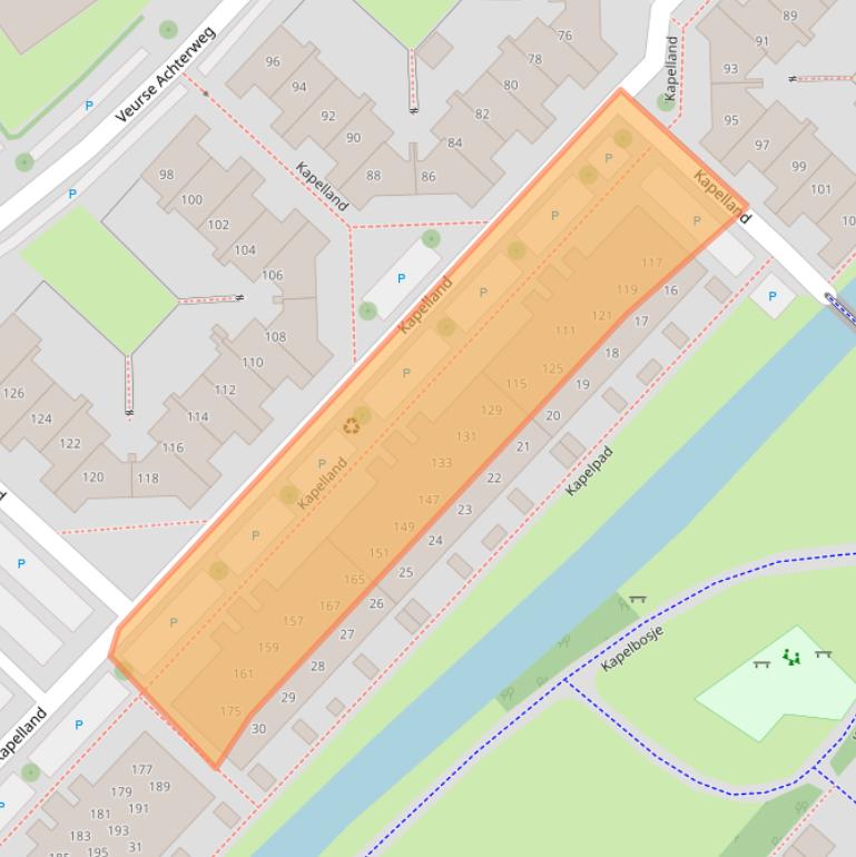 Kaart van postcodegebied 2264JC.