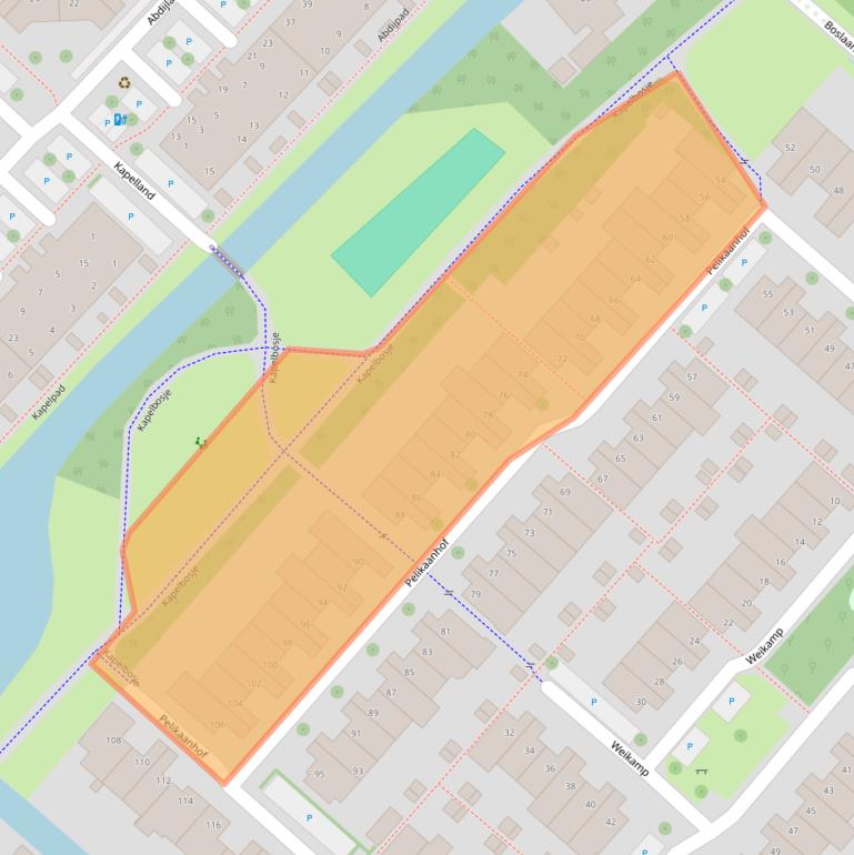 Kaart van postcodegebied 2264JK.