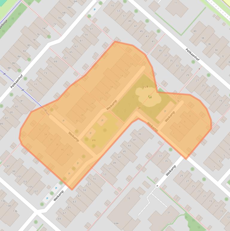 Kaart van postcodegebied 2264JM.