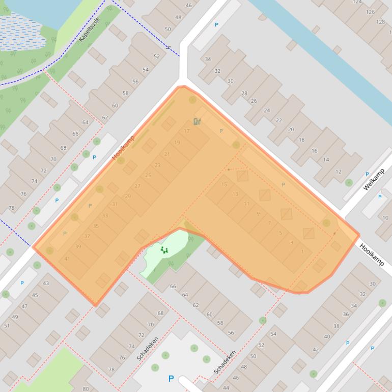 Kaart van postcodegebied 2264JR.