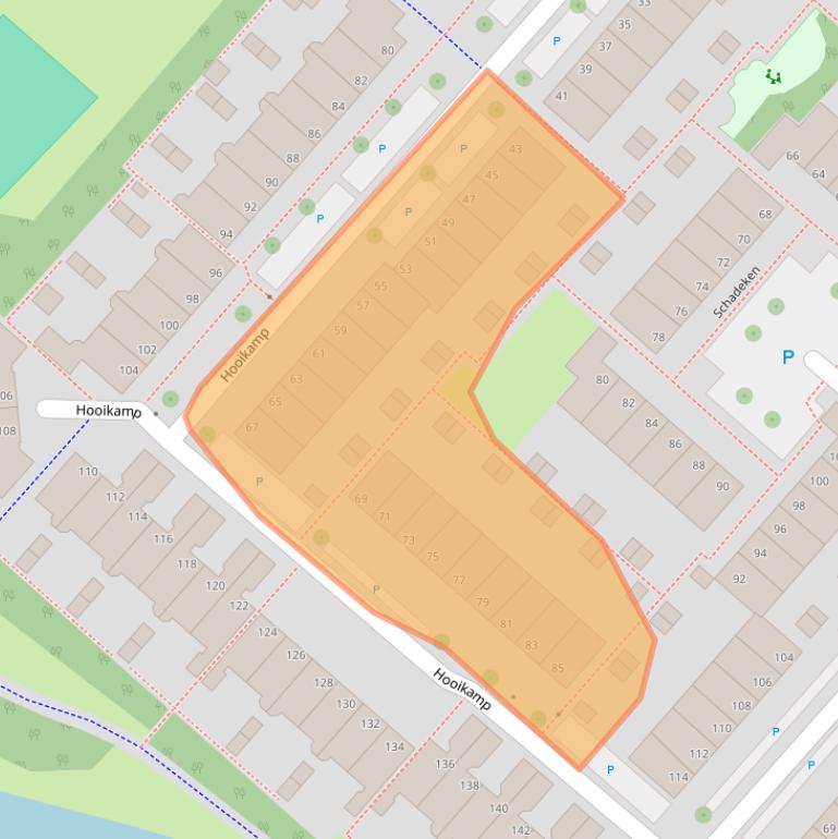 Kaart van postcodegebied 2264JS.