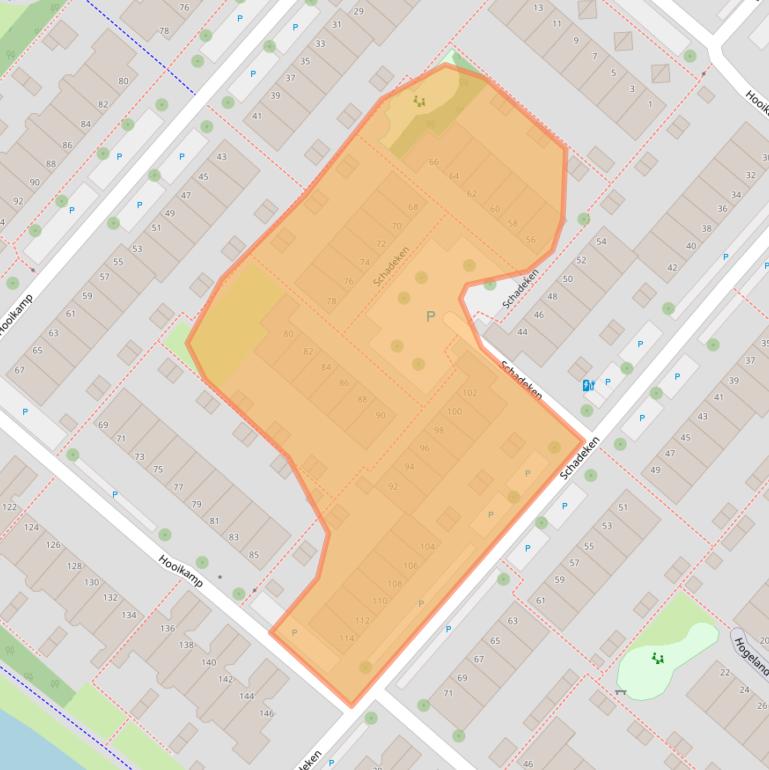 Kaart van postcodegebied 2264KC.