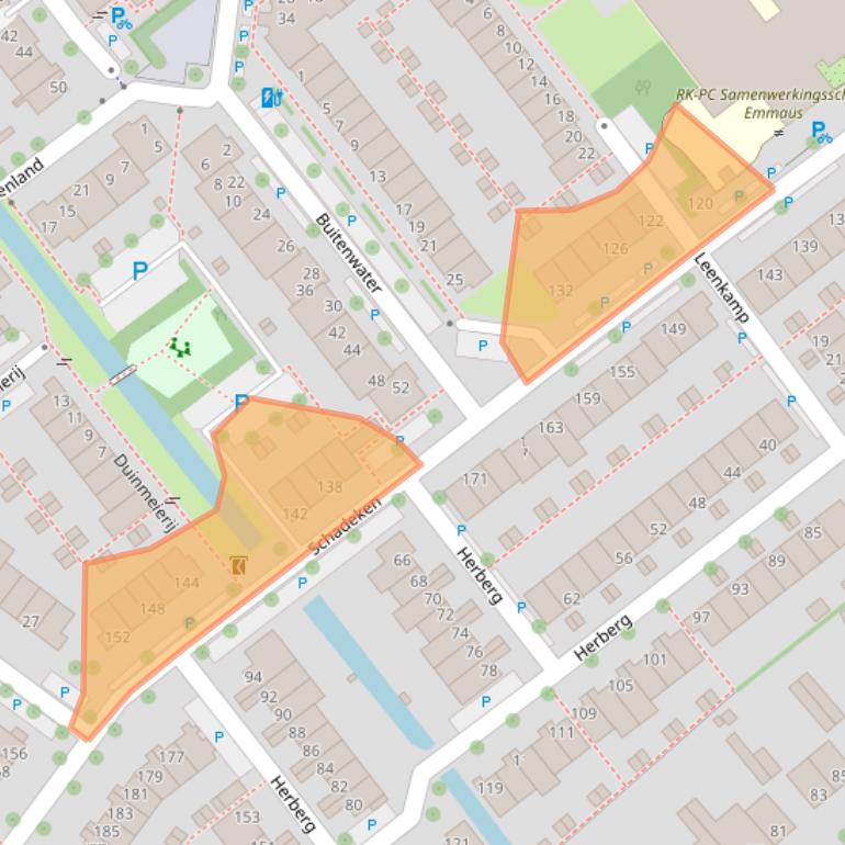 Kaart van postcodegebied 2264KD.