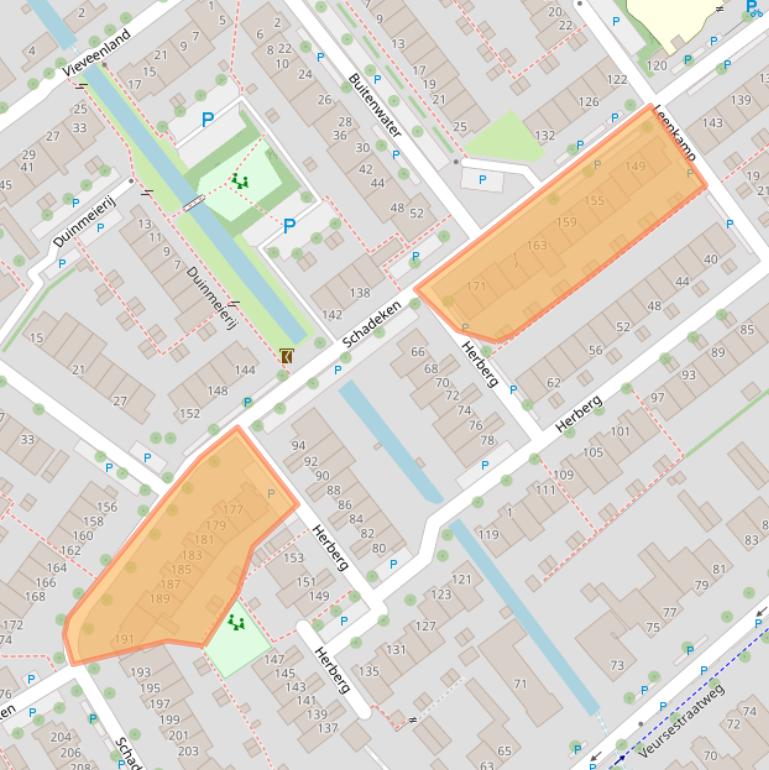 Kaart van postcodegebied 2264KL.