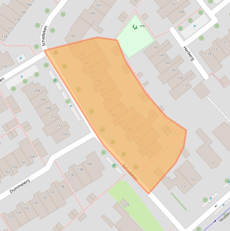 Kaart van postcodegebied 2264KM.