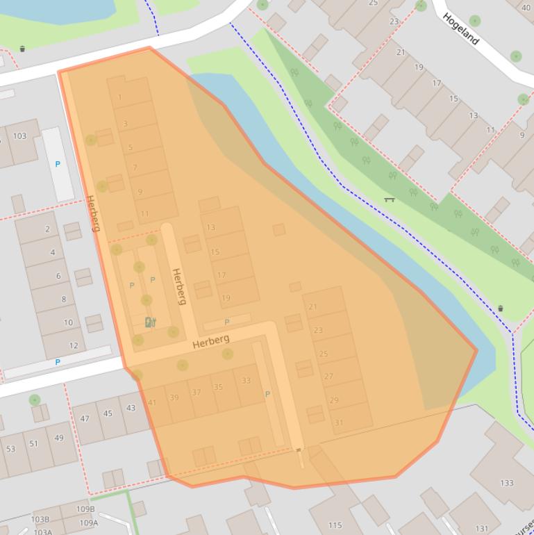 Kaart van postcodegebied 2264KN.