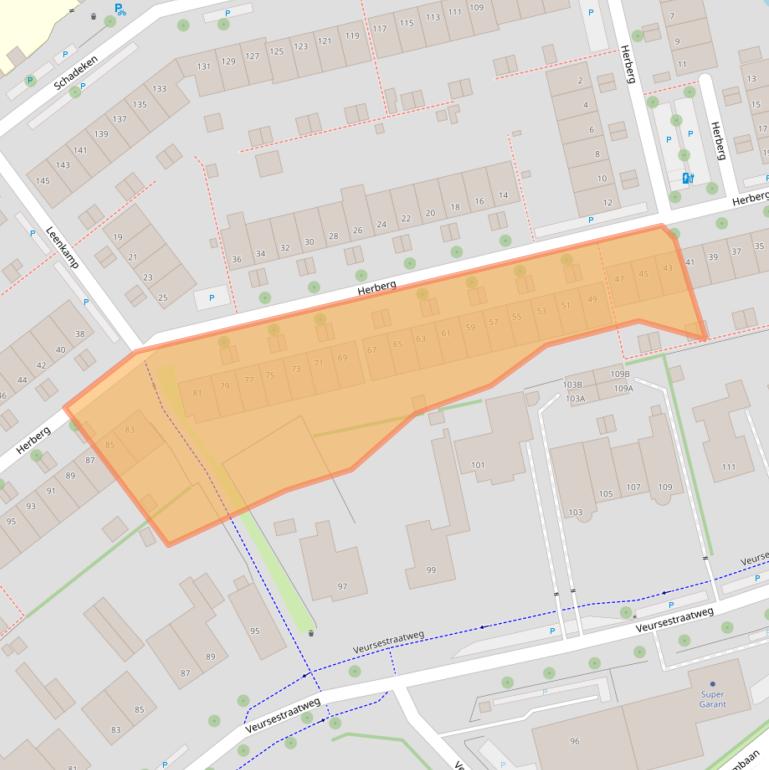 Kaart van postcodegebied 2264KP.
